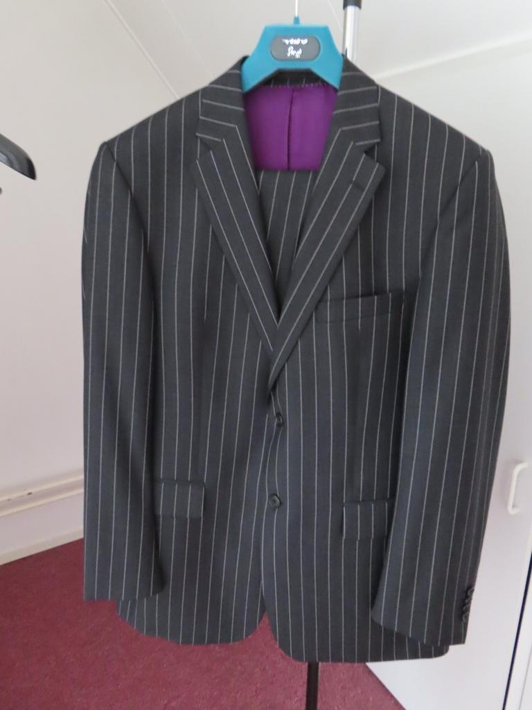 Heren kostuum, Kleding | Heren, Ophalen of Verzenden, Zo goed als nieuw, Maat 48/50 (M), Zwart