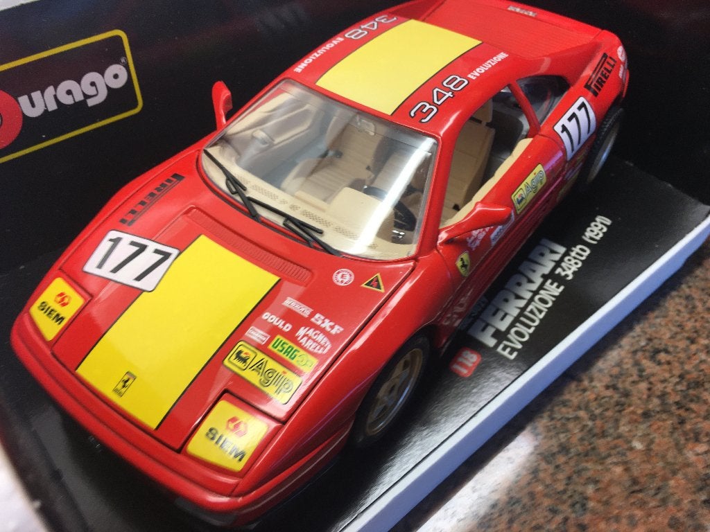 Model auto Bburago Ferrari 348TB (1991) Rood Nieuw (15), Hobby en Vrije tijd, Modelauto's | 1:18, Ophalen, Nieuw, Auto, Bburago