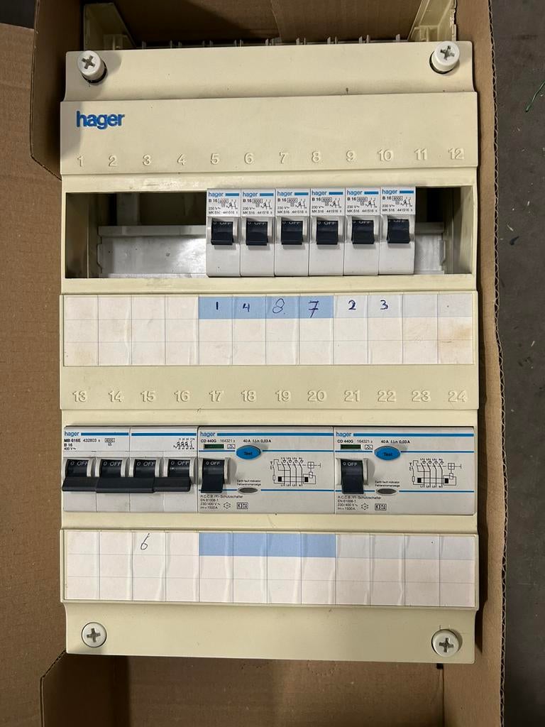 Hager stoppenkast, Ophalen, Gebruikt, Overige typen
