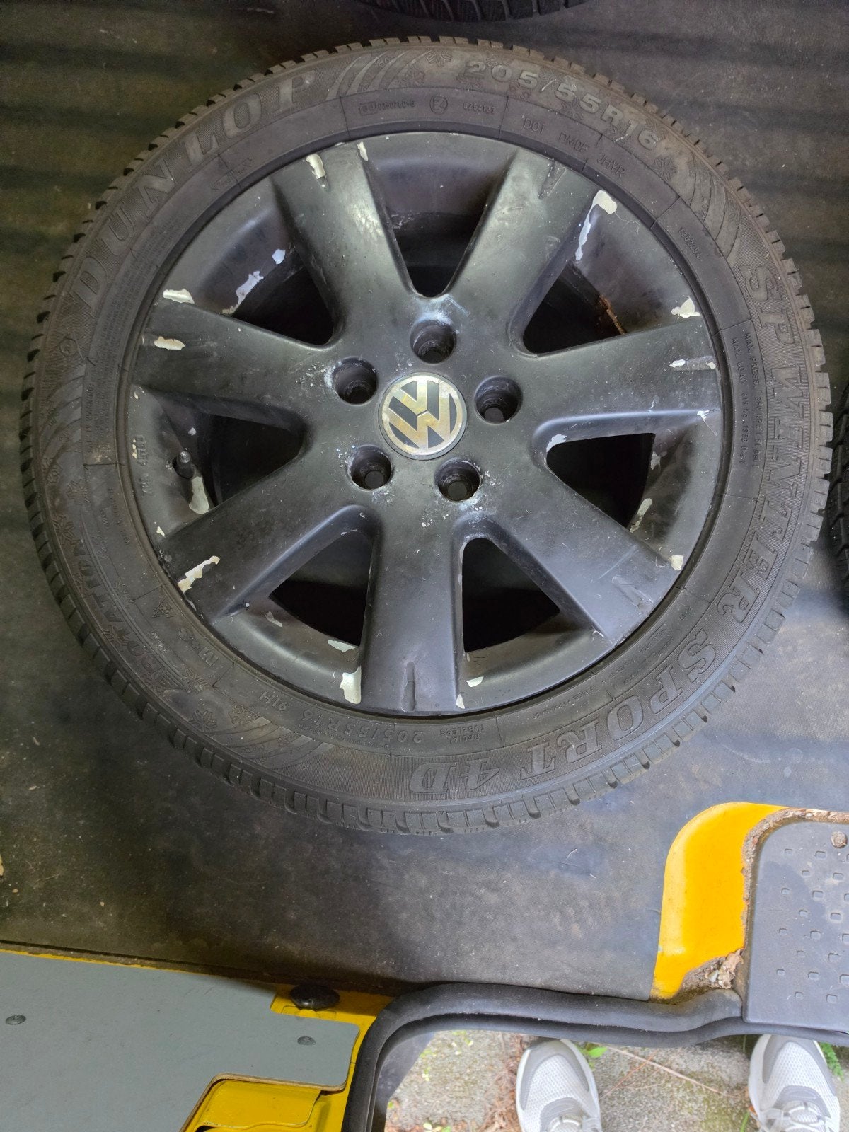 Banden met velgen 205/55R16, Ophalen, Gebruikt, 16 inch, Banden en Velgen