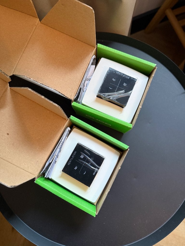 Duco ruimtesensor C02 bedraad zwart, Ophalen, Nieuw, Ventilator