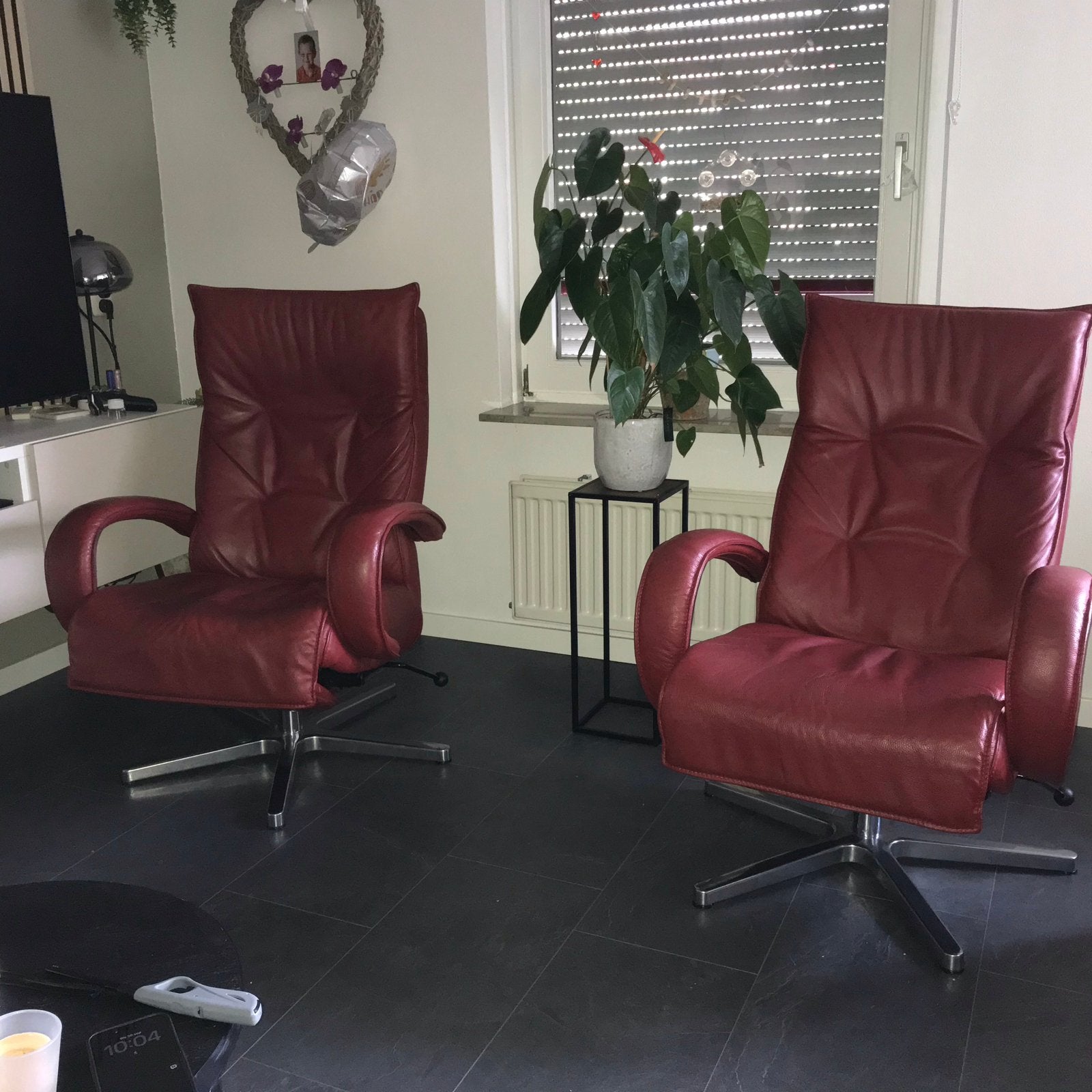 Rode Leren Relaxfauteuil - Comfortabel en Stijlvol