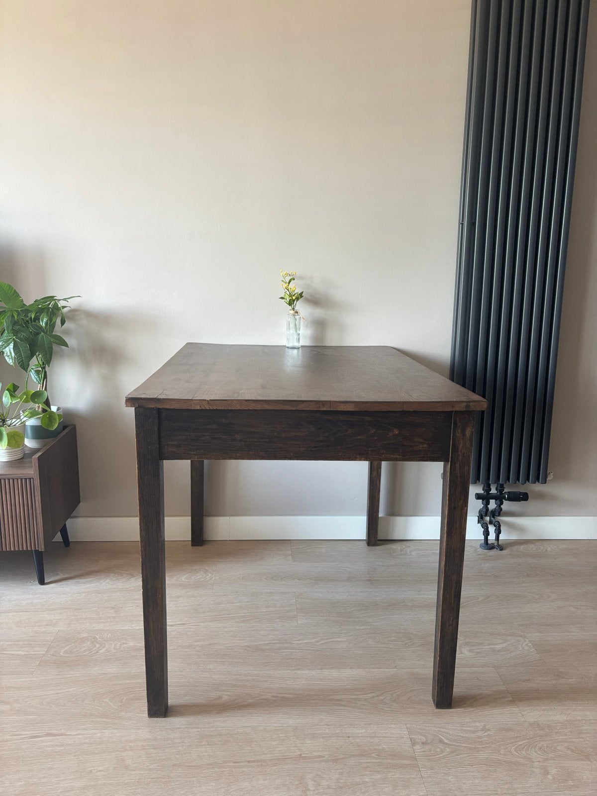 Vintage houten tafel met lade, Ophalen