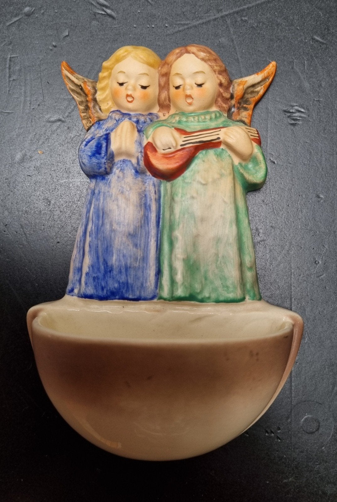 Vintage Goebel Hummel Engelen wijwaterbakje - Kwadraat, Antiek en Kunst, Ophalen of Verzenden