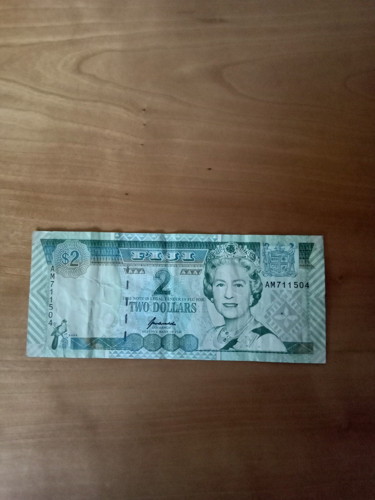 Fiji eilanden 2 dollar biljet AM 711504, Ophalen of Verzenden