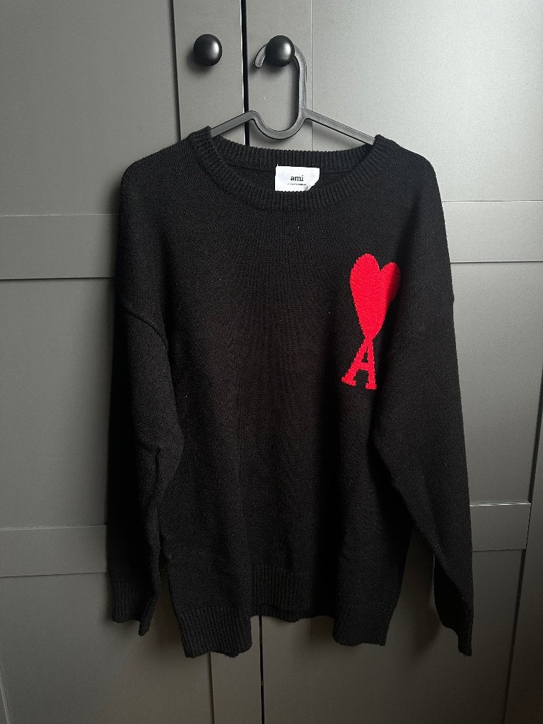 Ami Paris sweater, Maat 48/50 (M), Ami Paris, Zwart, Nieuw
