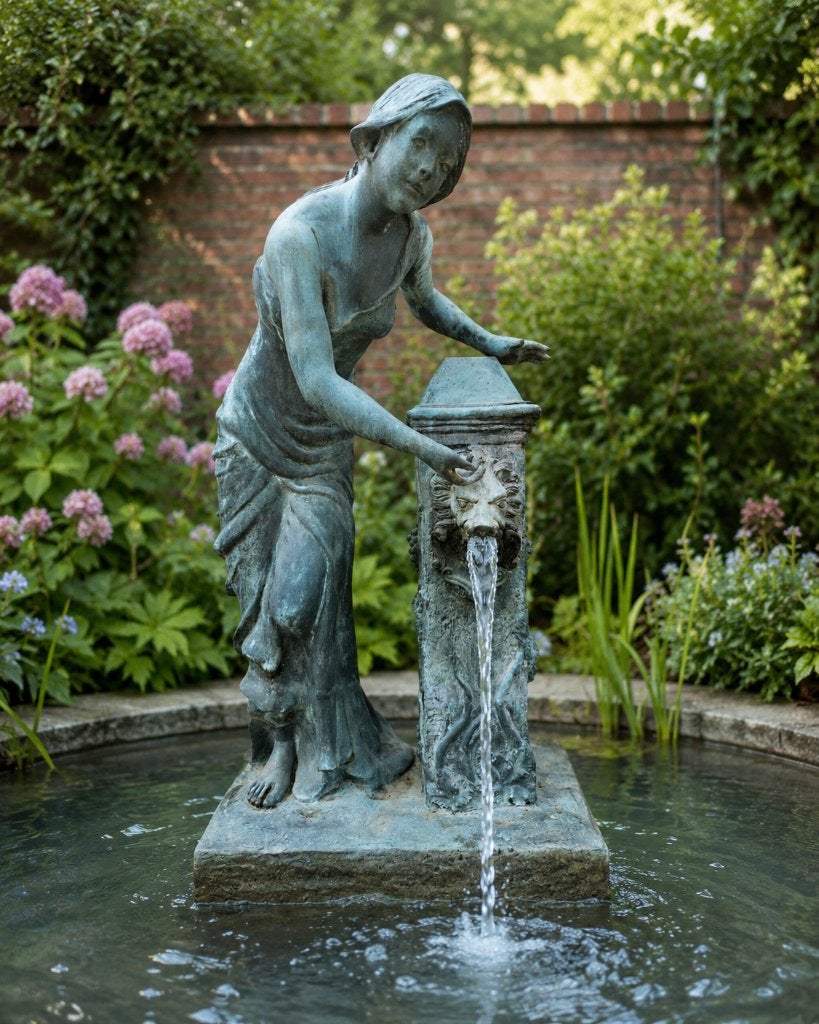 ZWAAR BRONZEN OUDE FONTEIN, OOK ANDERE FONTEINEN TE KOOP!!!, Tuin en Terras, Ophalen of Verzenden, Gebruikt, Overige materialen