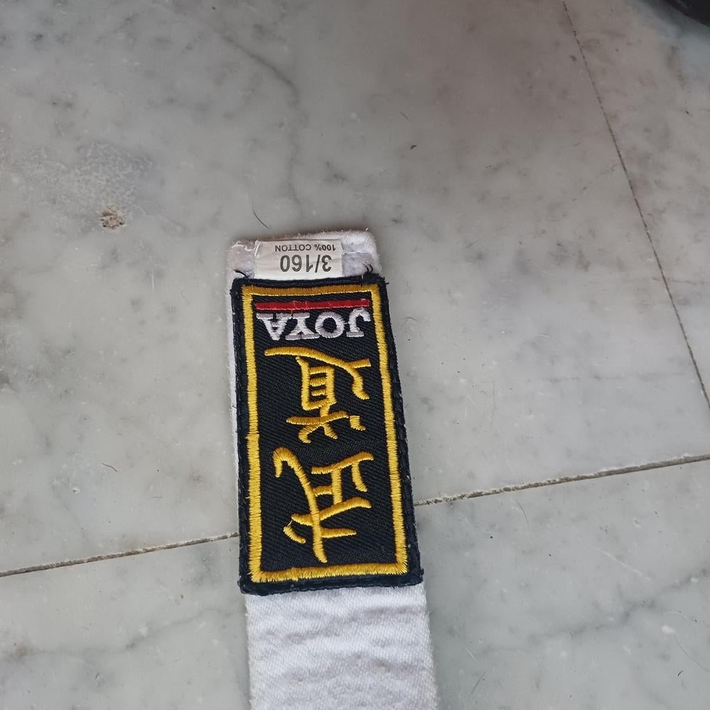 Joya Vechtsportband Wit - Maat 3/160, Gebruikt, Vechtsportmateriaal, Judo, Ophalen of Verzenden