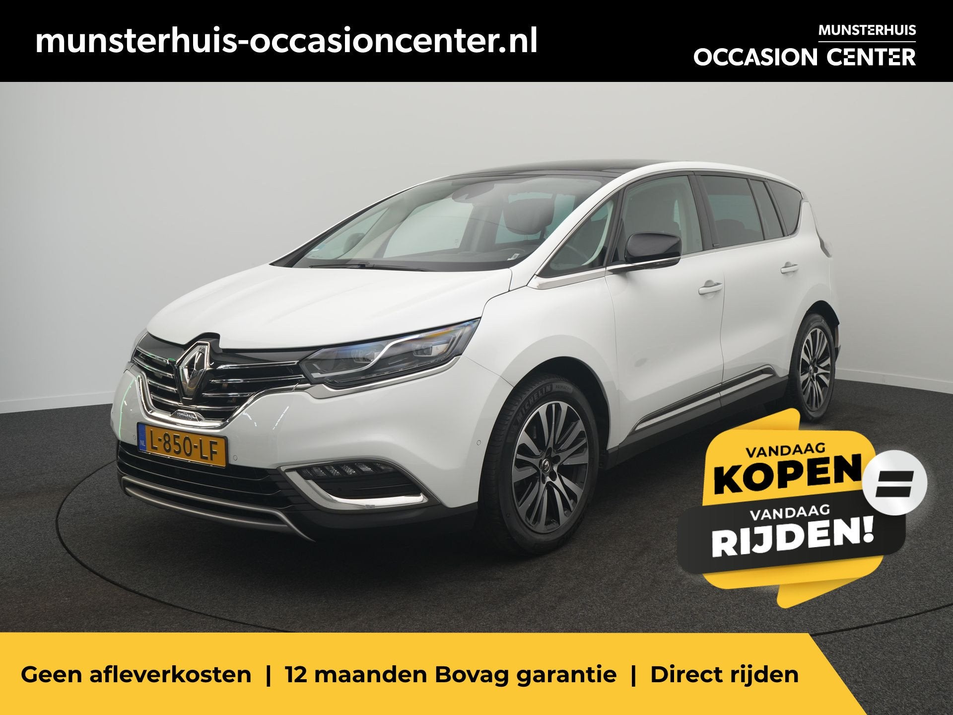 Renault Espace TCe 225 EDC Initiale Paris 7-persoons - RIJKL, Auto's, 12 maanden, Gebruikt, Euro 6, 4 cilinders