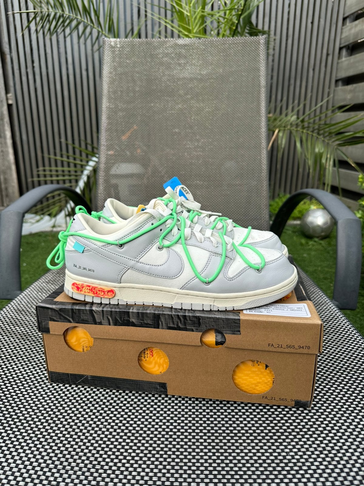 Nike Dunk Low Off White “Lot 26” 45, Off-White, Overige kleuren, Ophalen of Verzenden, Sneakers of Gympen