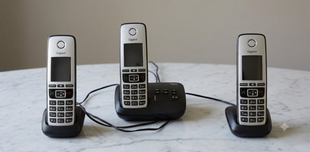 3-delige Decttelefoonset voor vaste telefonie, Ophalen of Verzenden, Gebruikt