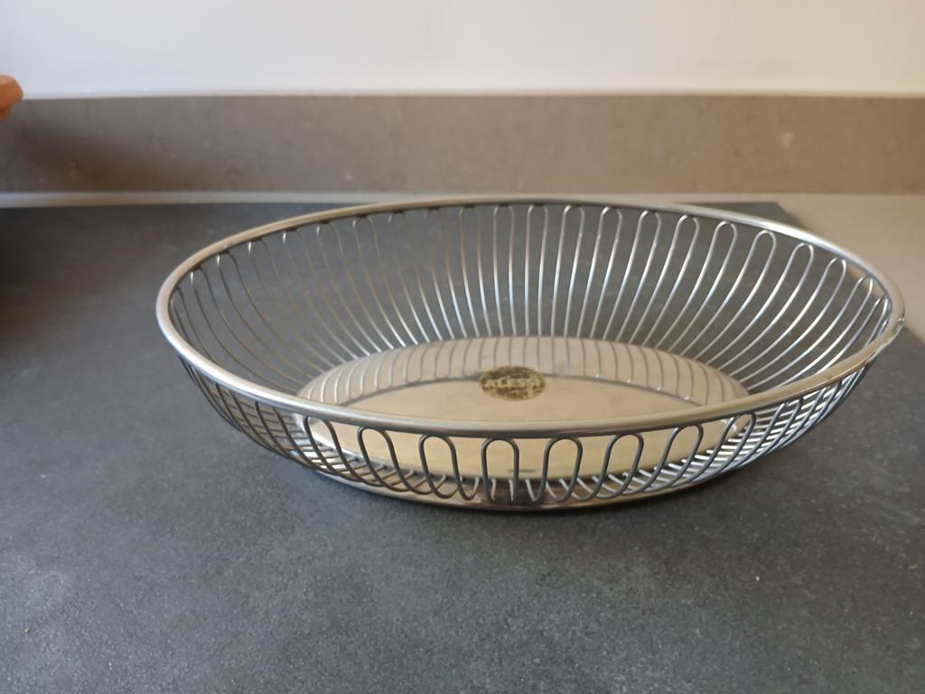 Alessi fruitschaal / mand - ovaal, metaal, Ophalen of Verzenden