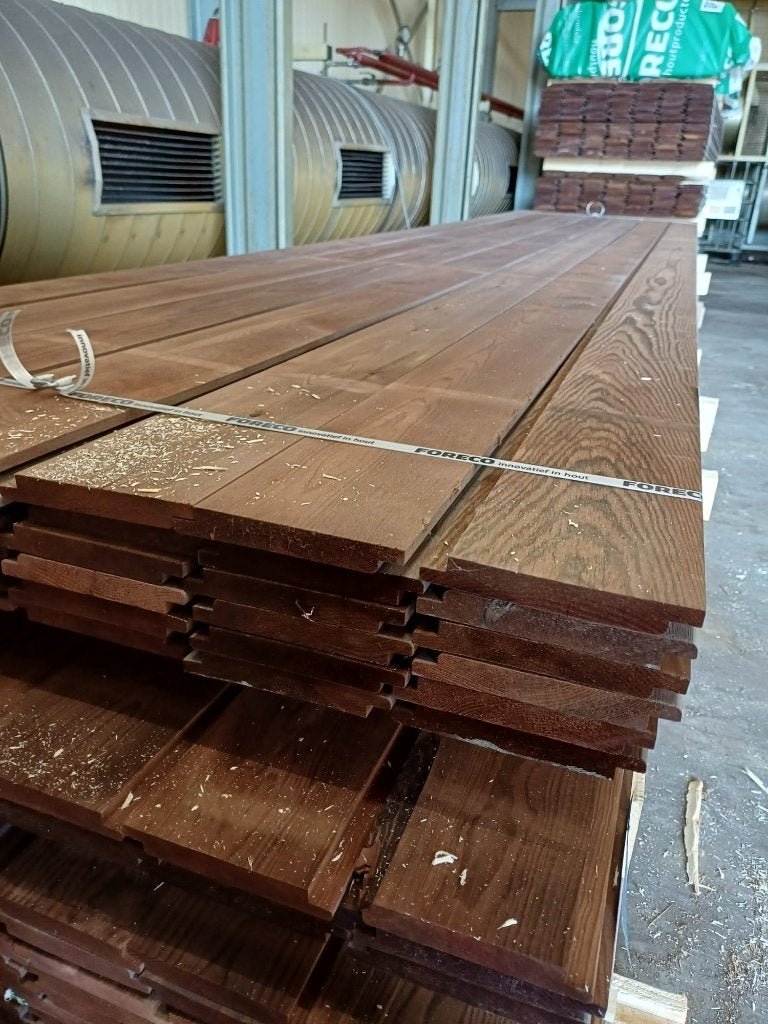 NE Grenen 19x130mm Waxedwood Gold diverse lengte's nr. 770, Ophalen, Nieuw, 250 cm of meer, Planken