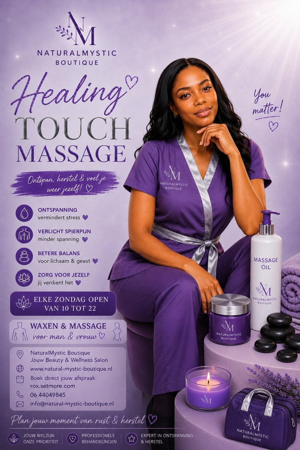 Massage en Wax Boutique (M&V) Almere / Flevoland, Diensten en Vakmensen, Ontspanningsmassage