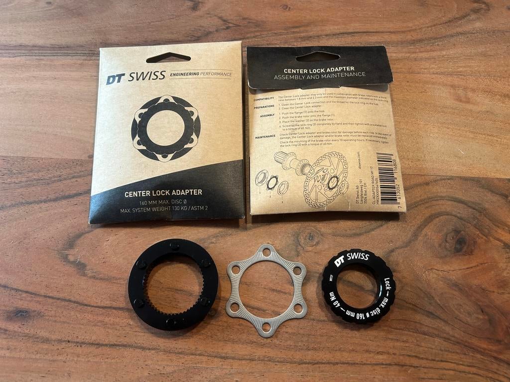 DT Swiss Center Lock - IS (6 Gaten) Adapter - Road (2 stuks), Ophalen of Verzenden, Nieuw, Racefiets, Remmen