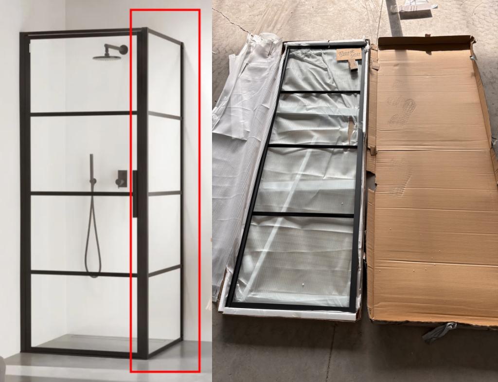 Sealskin SOHO douchewand 70x210 cm zwart – nieuw in doos, Doe-het-zelf en Verbouw, Sanitair, Ophalen, Nieuw, Glas, Douche