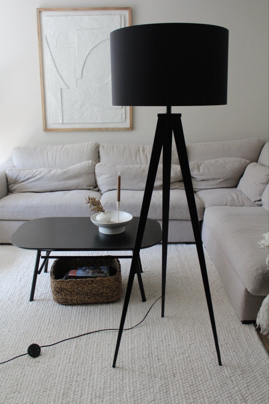 Zuiver Tripod - Zwarte Vloerlamp, Ophalen, Gebruikt, E27 (groot), Metaal