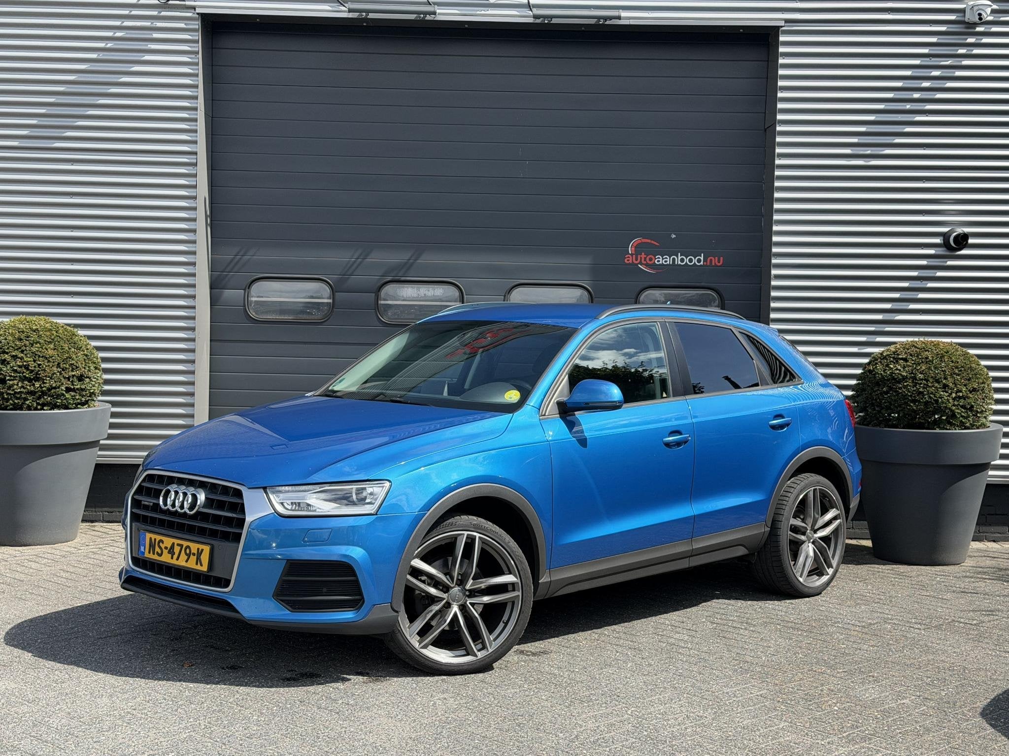 Audi Q3 2.0 TDI Sport Pro Line S | Navigatie | Climate Contr, Auto's, Audi, Gebruikt, 4 cilinders, Blauw, Leder en Stof