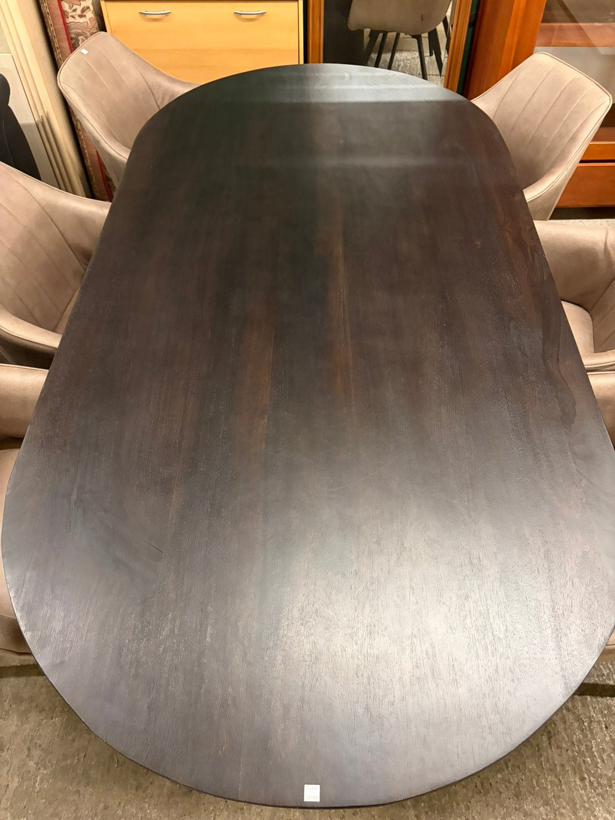 Mango houten ovale eettafel, Ophalen, ., Zo goed als nieuw, .