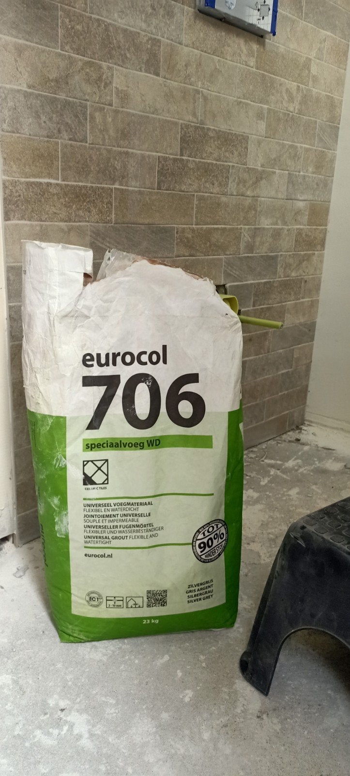 Eurocol 706 Speciaalvoeg WD zilvergrijs (halfvolle zak), Doe-het-zelf en Verbouw, Ophalen