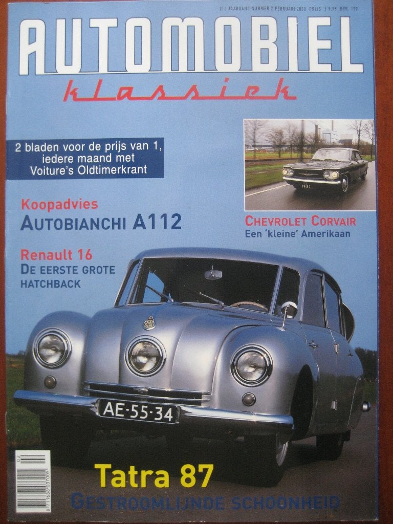 Het Automobiel 2 2000 Tatra 87, Corvair, Renault 16, A112, Boeken, Ophalen of Verzenden, Nieuw, Renault