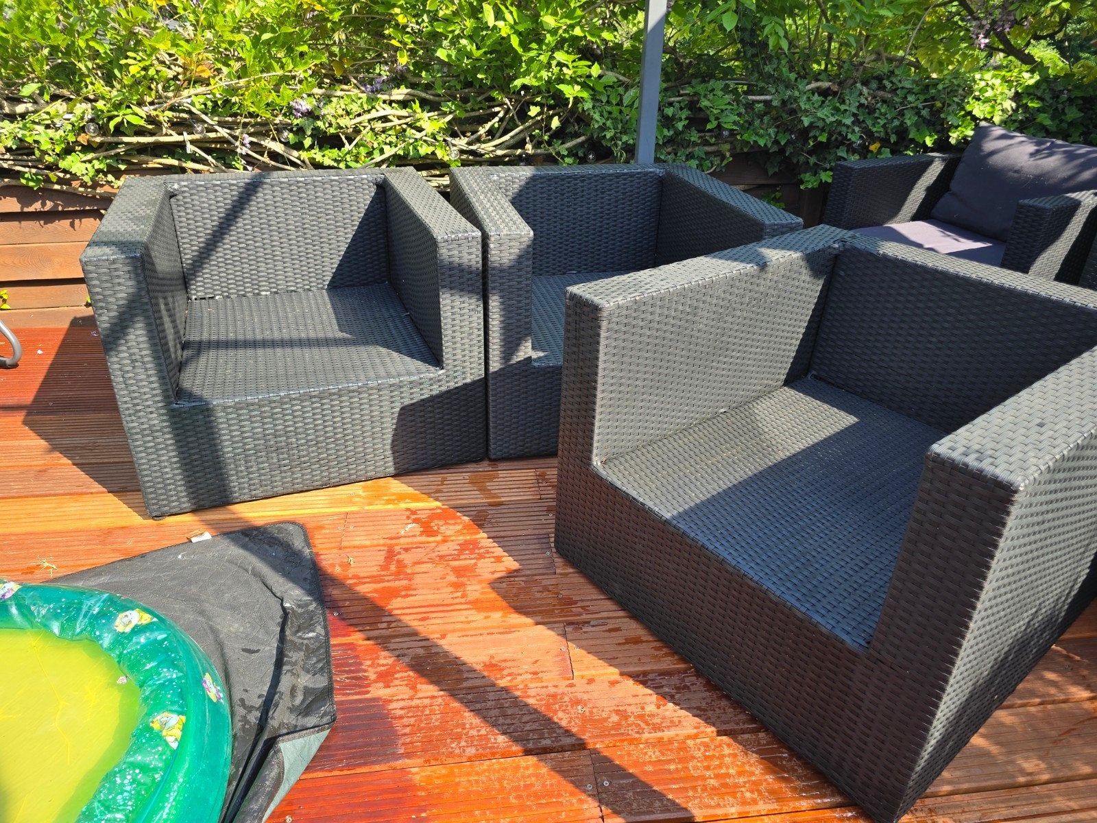Loungestoelen set Wicker, Tuin en Terras, Ophalen, Gebruikt, Wicker, 2 zitplaatsen