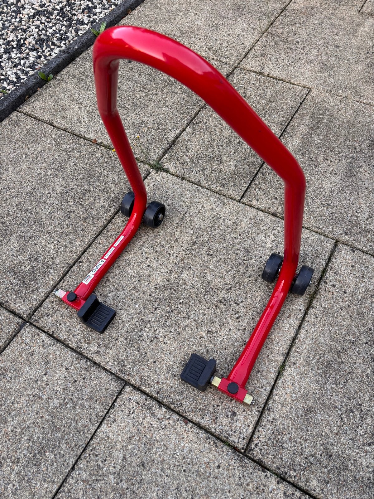 Rode Motorfiets Paddockstand - HBM Machines, Motoren, Accessoires | Overige, Ophalen, Zo goed als nieuw