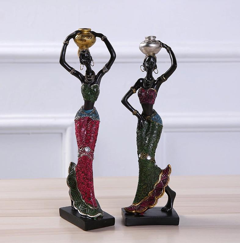 Afrikaans Vrouwen Beeld / Beeldje Poppetje Afrika Figuur, Verzenden, Nieuw, Mens