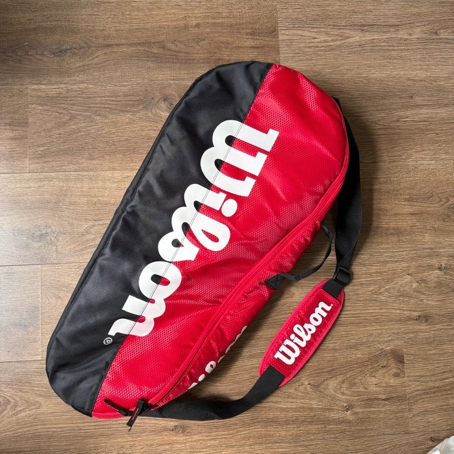 Wilson Team 3-Pack TennisTas Racketbag – Rood/Zwart, L2, Ophalen of Verzenden, Zo goed als nieuw, Wilson