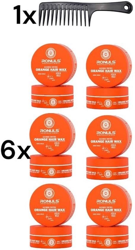 6x Ronuls Orange Hair Wax en 1x kam, Ophalen of Verzenden, Nieuw