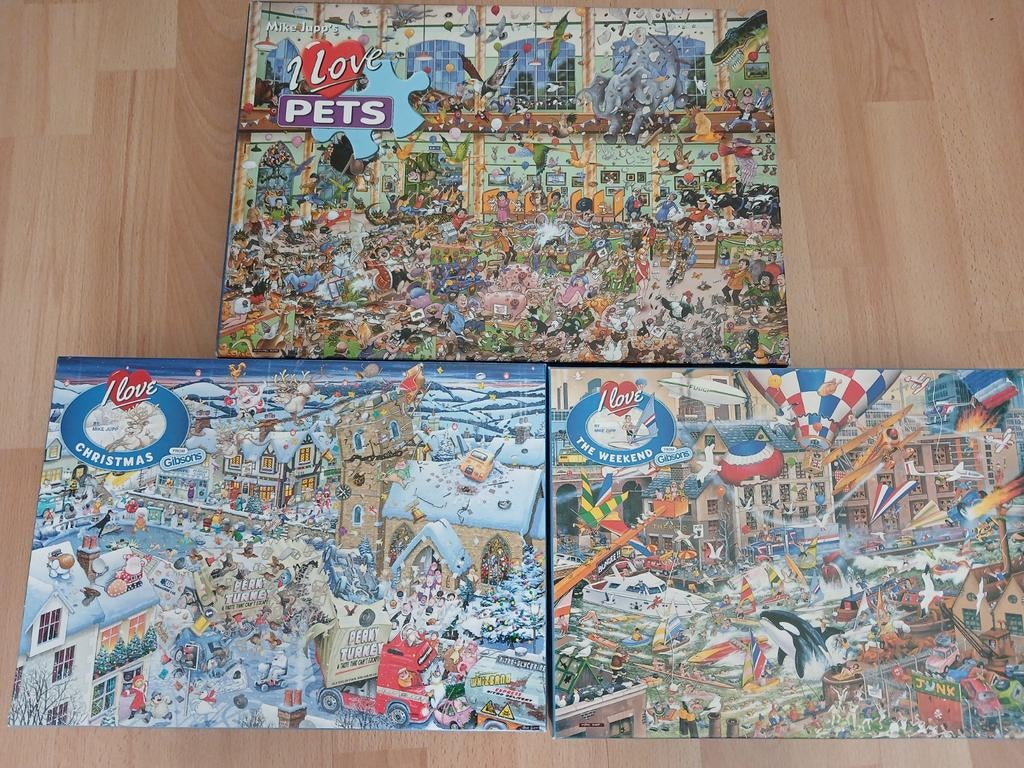 Gibsons puzzels 1000 stukjes, Ophalen, 500 t/m 1500 stukjes, Zo goed als nieuw