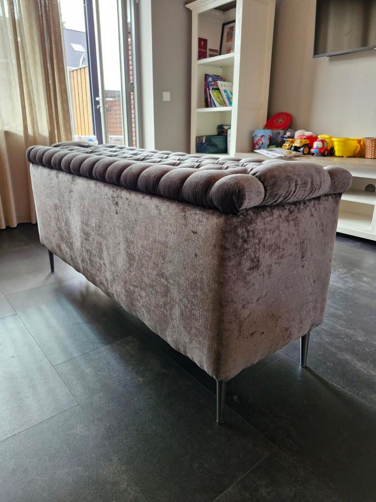 Luxe Voetenbank, Huis en Inrichting, Banken | Voetenbanken en Poefen, Ophalen, Rechthoekig