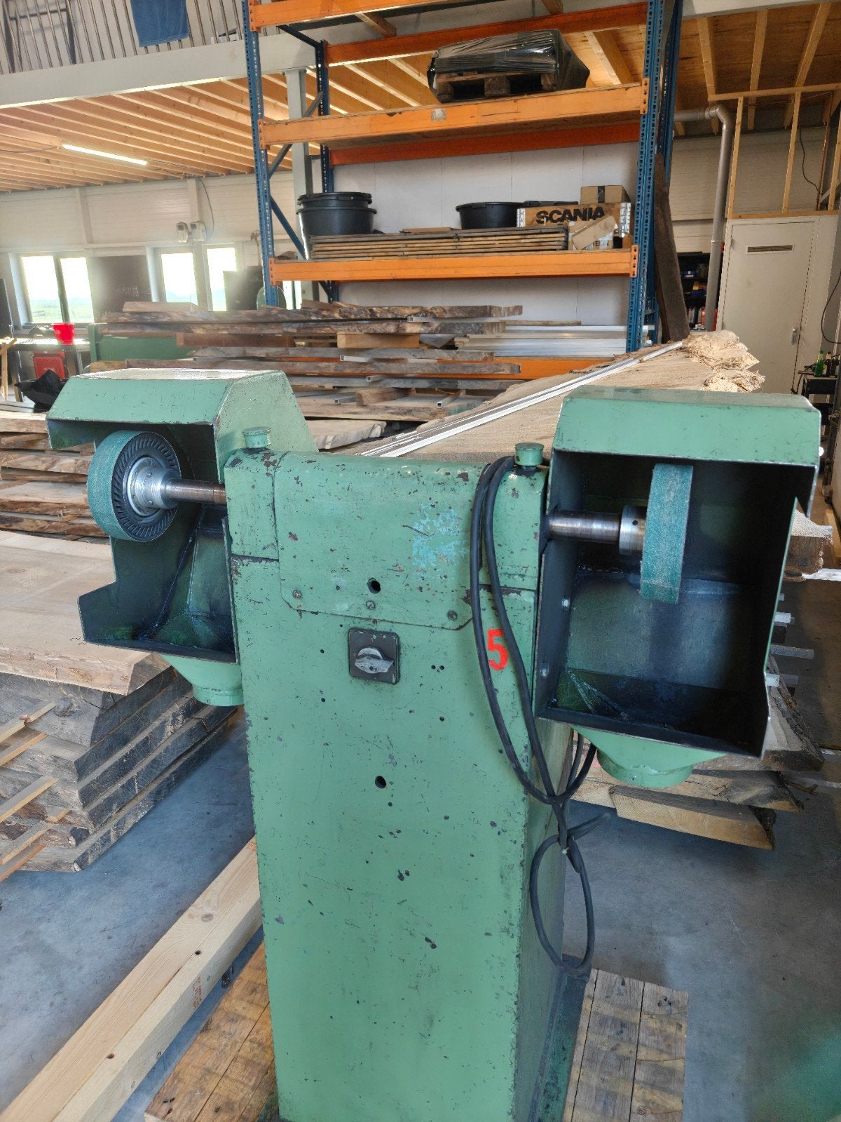 Stationaire schuurband machine, polijst machine, slijpsteen, Ophalen, Gebruikt, 1200 watt of meer, Bandschuurmachine