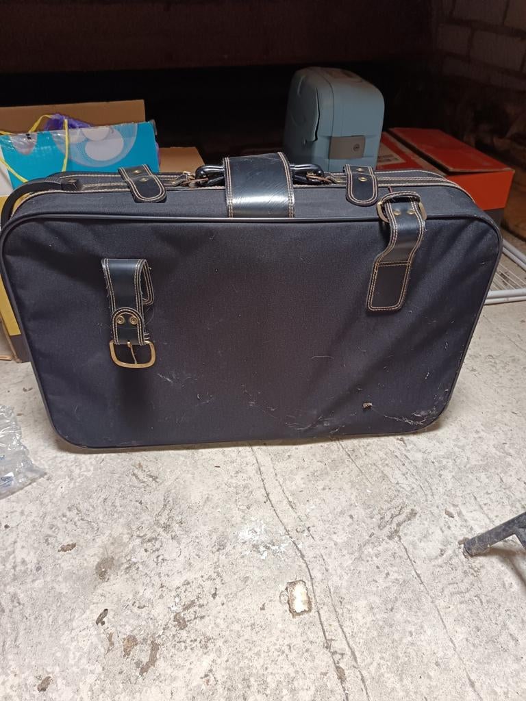 Koffer middel zwart gebruikt, Sieraden, Tassen en Uiterlijk, Koffers, Ophalen, Hard kunststof, Minder dan 50 cm