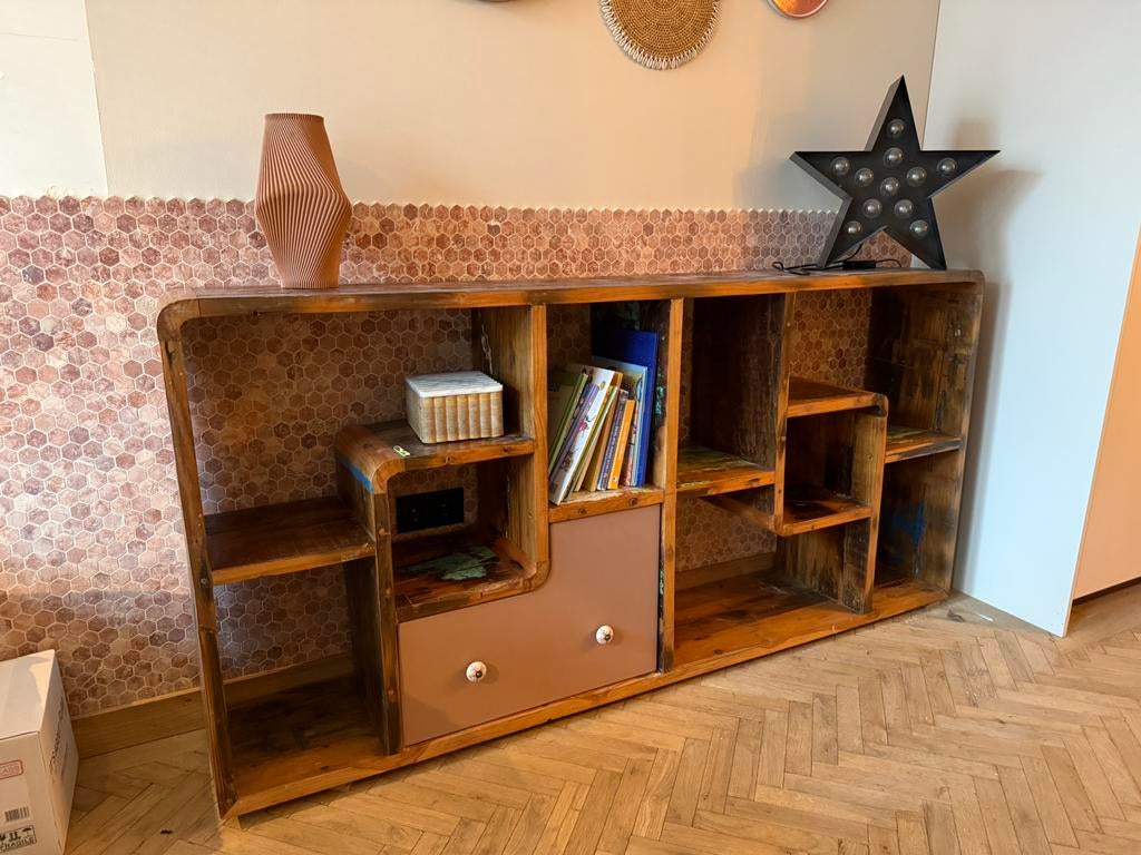 Teak houten kast, Huis en Inrichting, Ophalen, Zo goed als nieuw, 25 tot 50 cm, Minder dan 150 cm