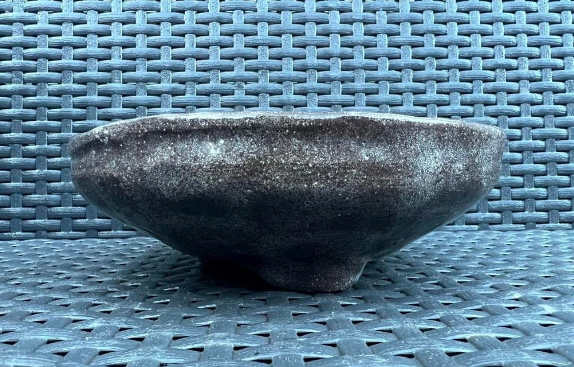 Bonsai schaal handgemaakt bruin geglazuurd 18,7x6,2, Rond, Ophalen of Verzenden, Zo goed als nieuw, Tuin