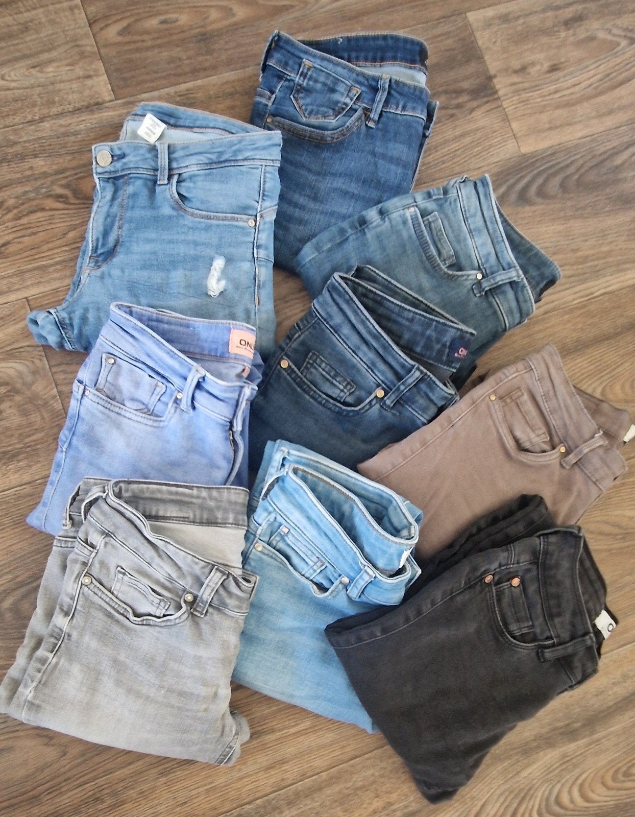 Pakket Jeans 8x Only en 1x  H&M, Ophalen of Verzenden, W27 (confectie 34) of kleiner, Gedragen, Overige kleuren