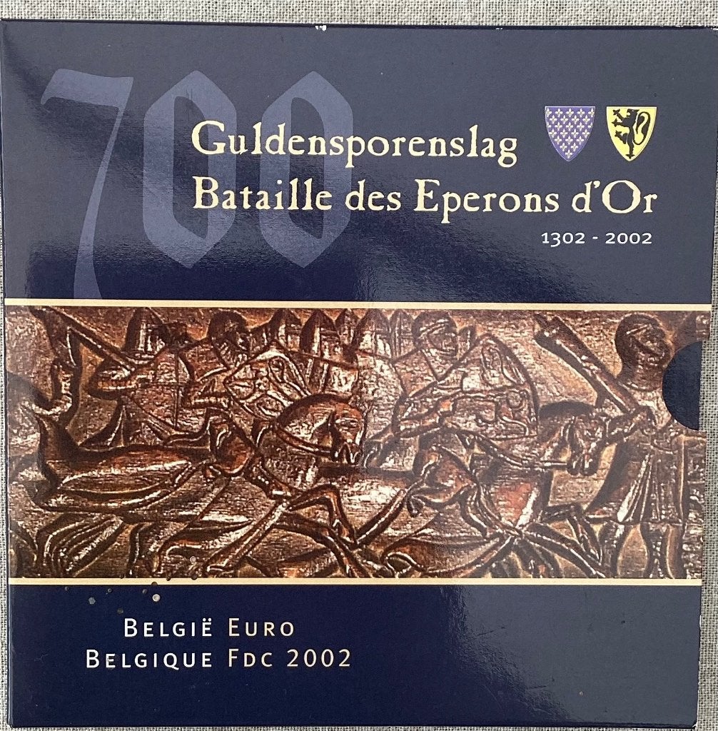 Guldensporenslag euromunten Serie uit België  (2002), Ophalen of Verzenden, Overig, Setje