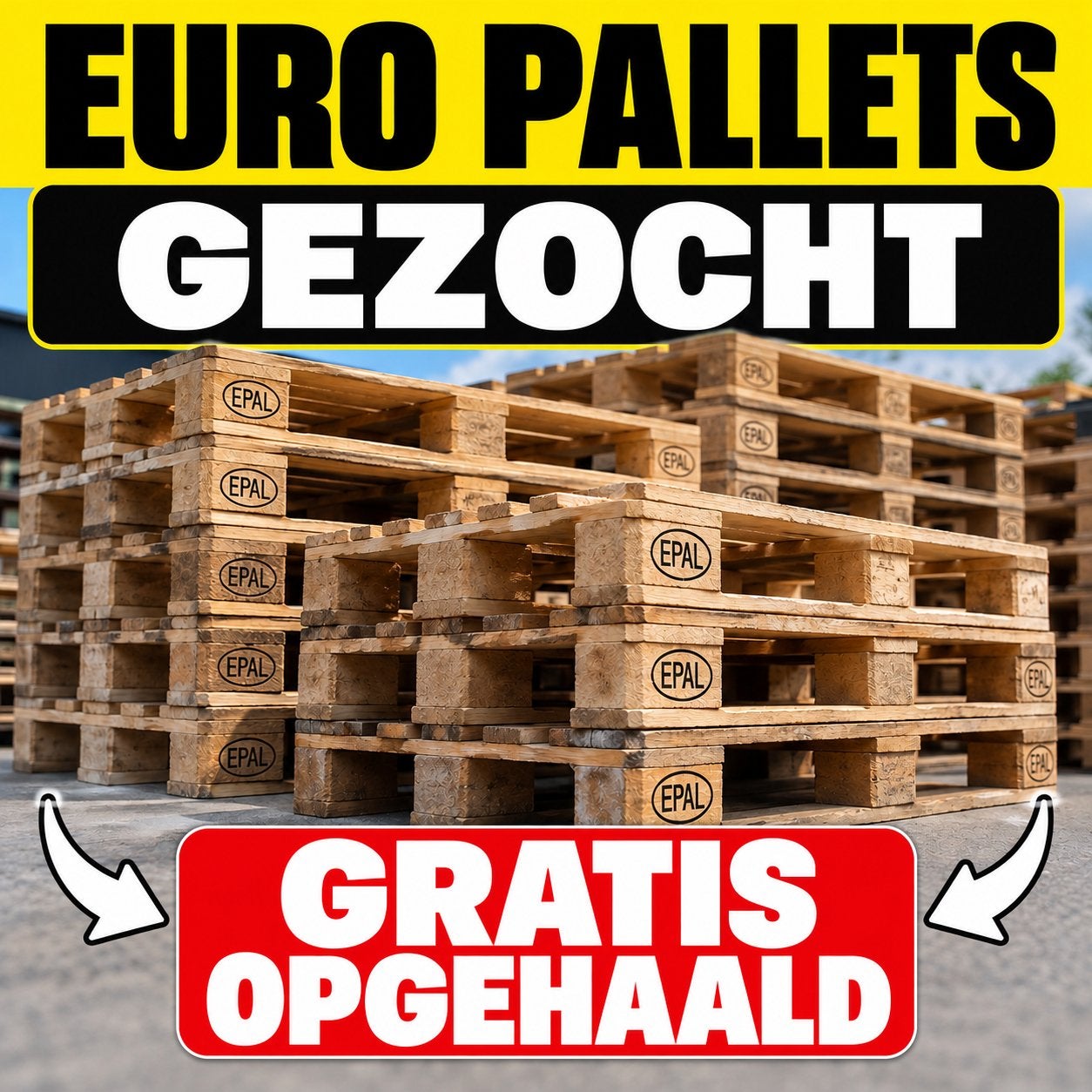 Euro pallets gezocht ! Gratis ophalen, Minder dan 3 m³, Ophalen