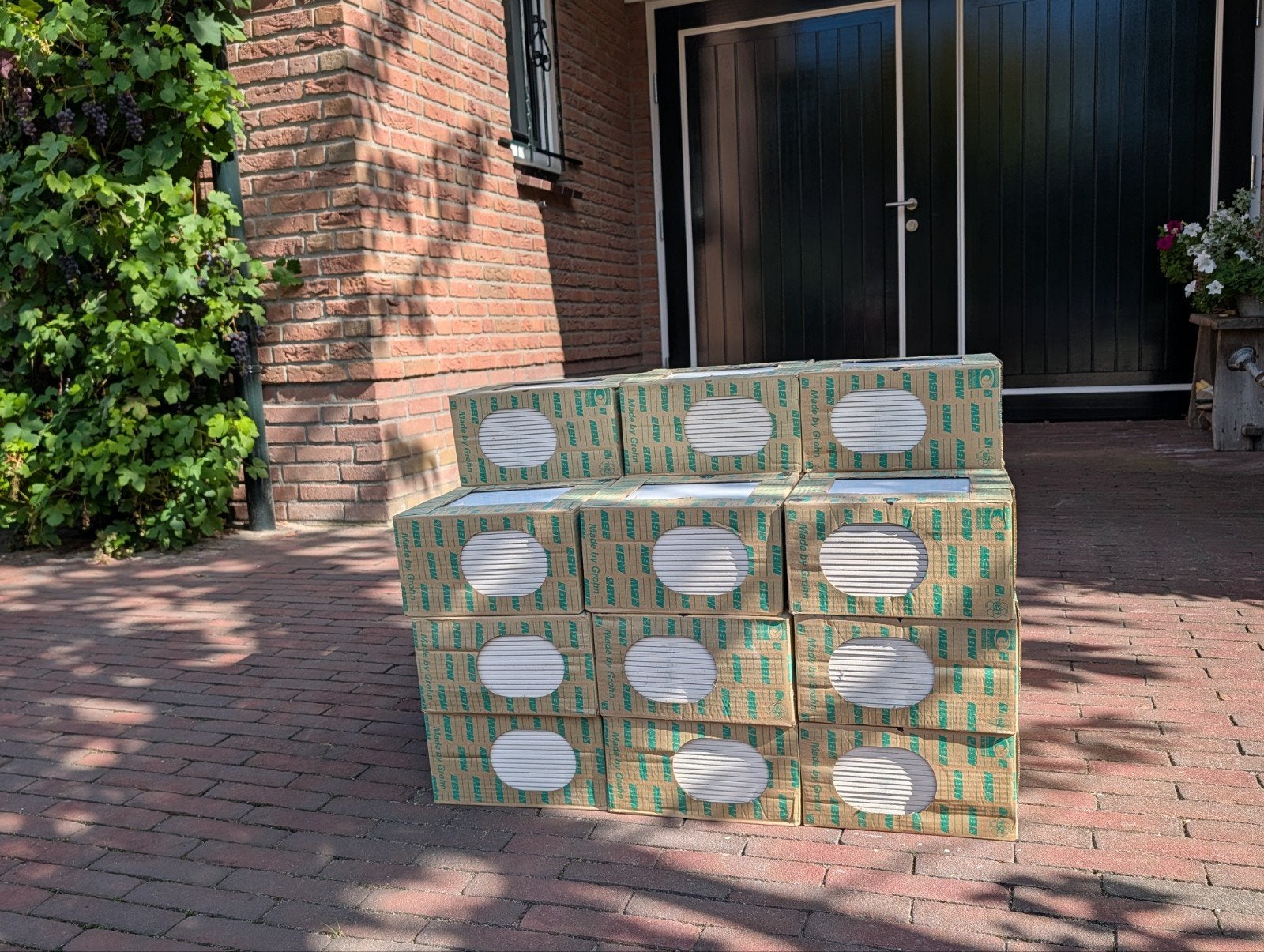 Witte tegels met lichtgrijs werkje, 30 m² (20x25 cm), Doe-het-zelf en Verbouw, Ophalen, Nieuw, 20 tot 40 cm, 10 m² of meer