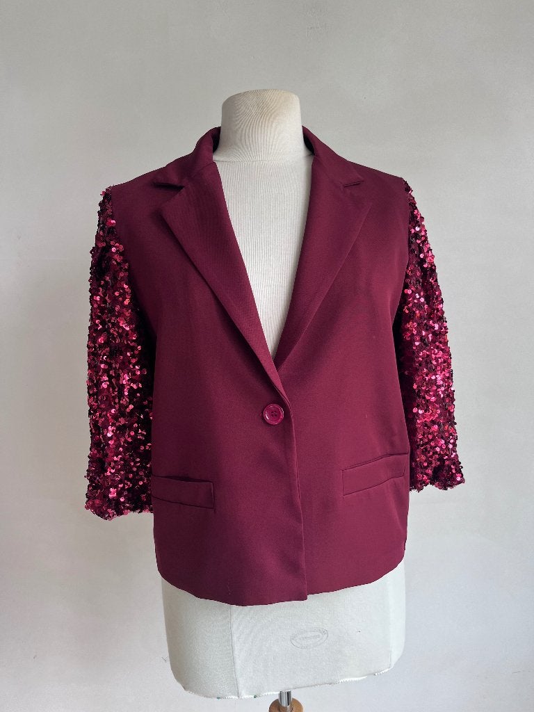 ambika blazer wijnrood maat s/m, Verzenden, Zo goed als nieuw, Jasje, Maat 36 (S)