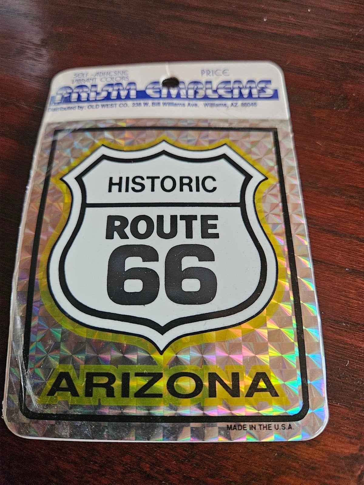Vintage route 66 sticker, Ophalen of Verzenden, Zo goed als nieuw
