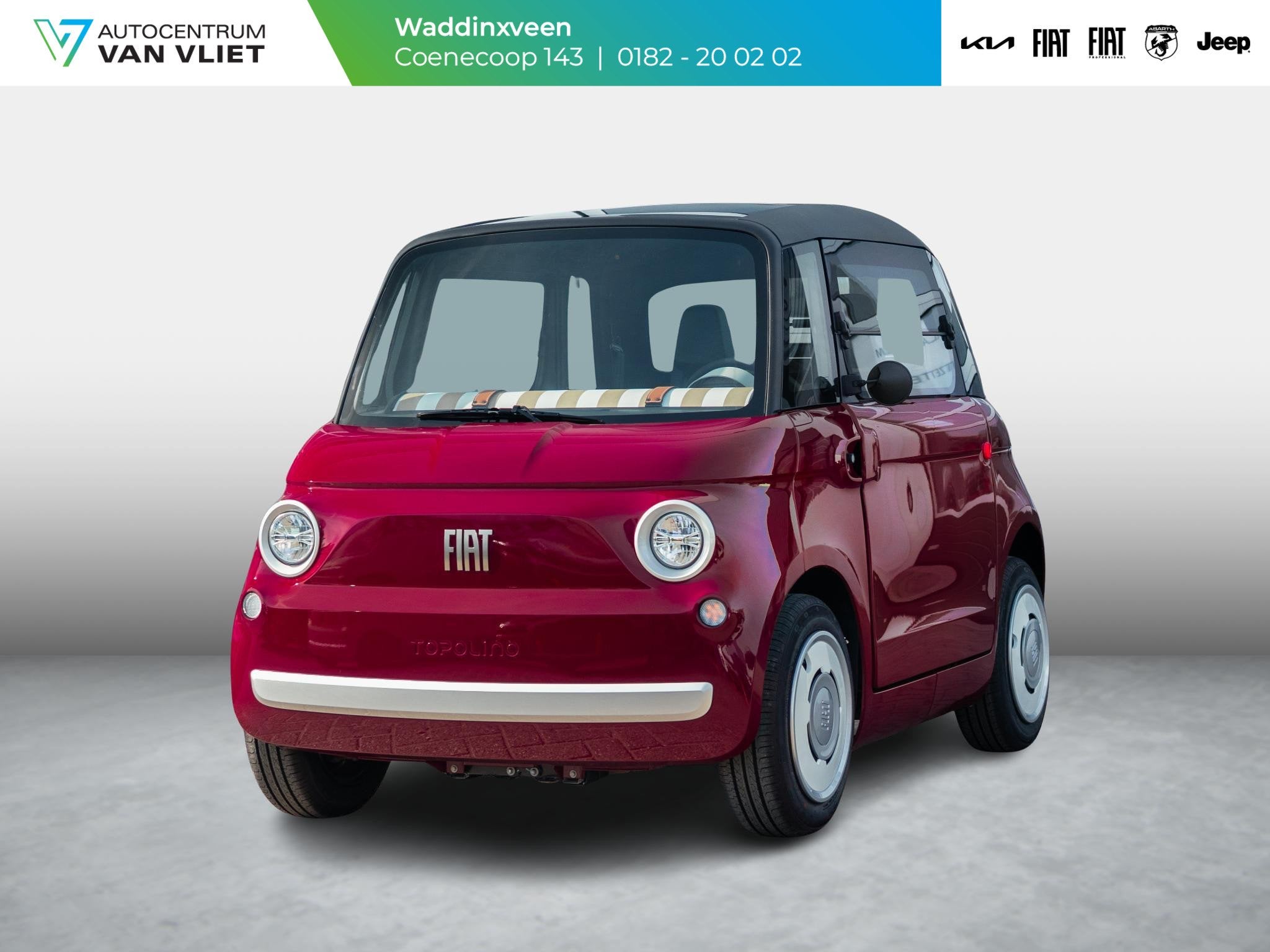 Fiat Topolino | Dutchies Edition | Burgundy Red | Leder Amar, Automaat, Achterwielaandrijving, Met garantie (alle), Nieuw