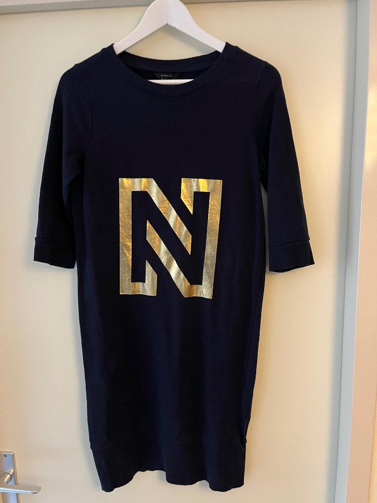 Donkerblauwe jurk NIKKIE, Blauw, Ophalen of Verzenden, Zo goed als nieuw, Nikkie