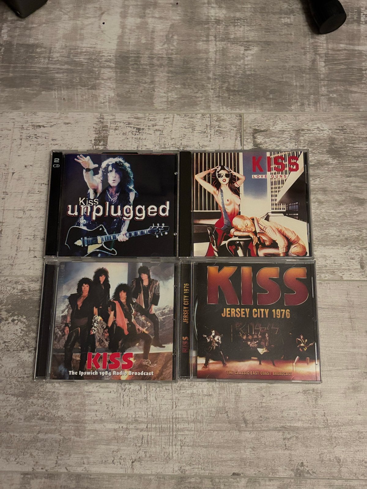 KISS CD collectie: Unplugged, Love Guns, Ipswich 1984, Jerse, Cd's en Dvd's, Ophalen of Verzenden, Gebruikt, Hard Rock, Album
