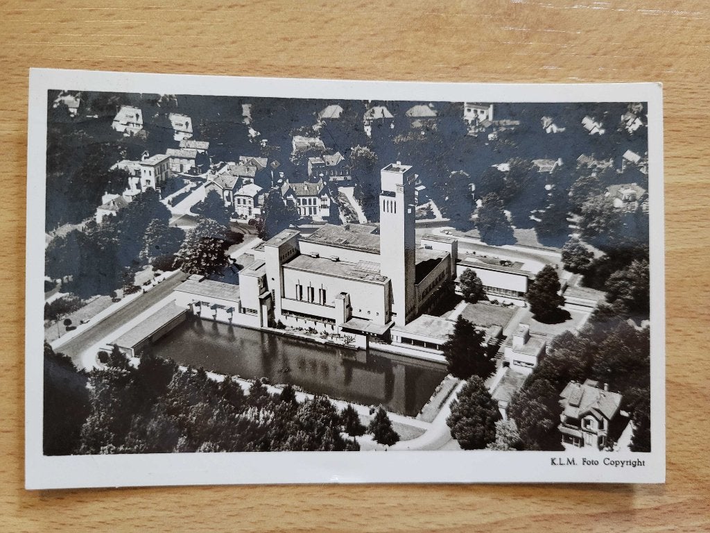 ansicht HILVERSUM Gemeentehuis Dudok Luchtfoto KLM, Ophalen of Verzenden, Voor 1920, Noord-Holland