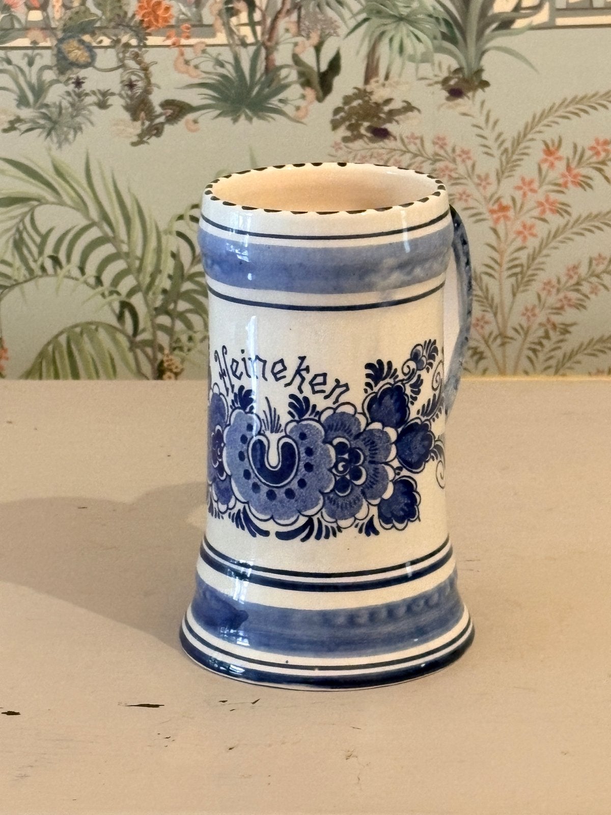 Vintage Delfts Blauw Heineken Bierpul - Perfecte Staat, Ophalen of Verzenden