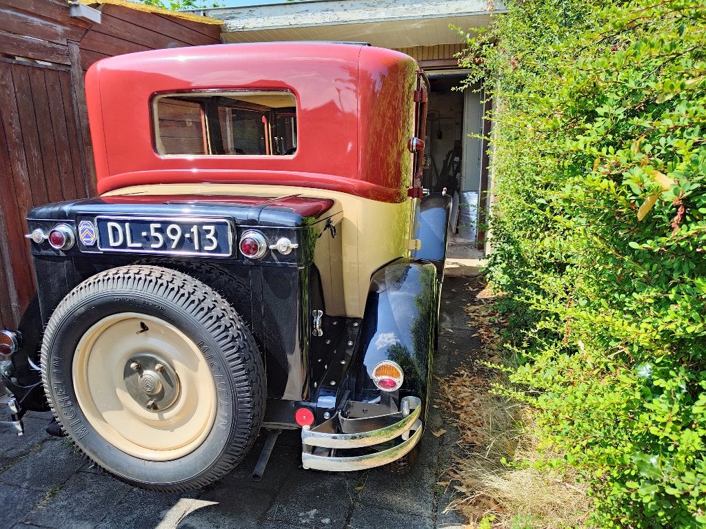 Citroën C4G Oldtimer 1931 Beige/rood/zwart, foto 4
