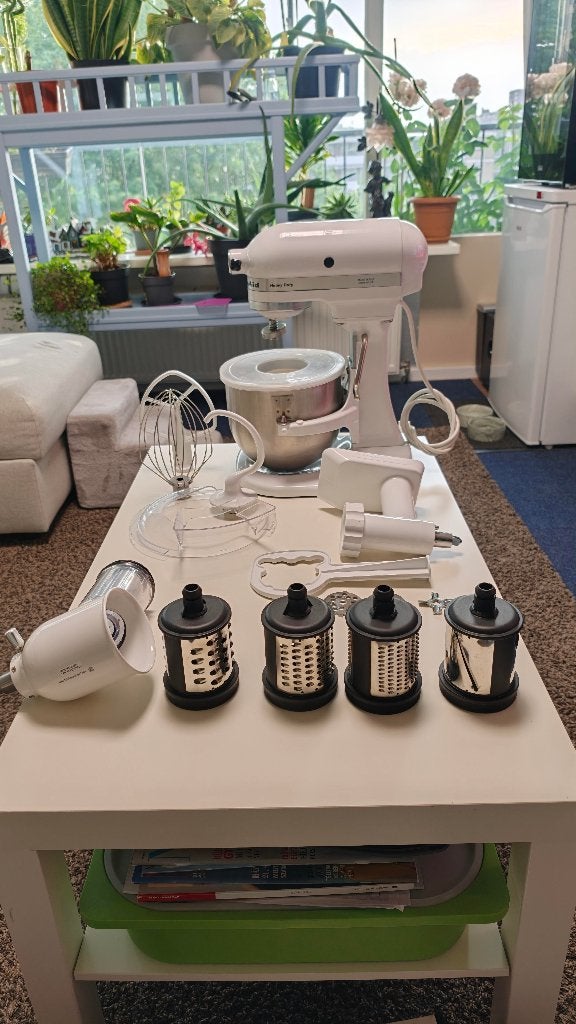 KitchenAid Heavy Duty met extra´s, 4 liter of meer, Ophalen, Zo goed als nieuw, 3 snelheden of meer