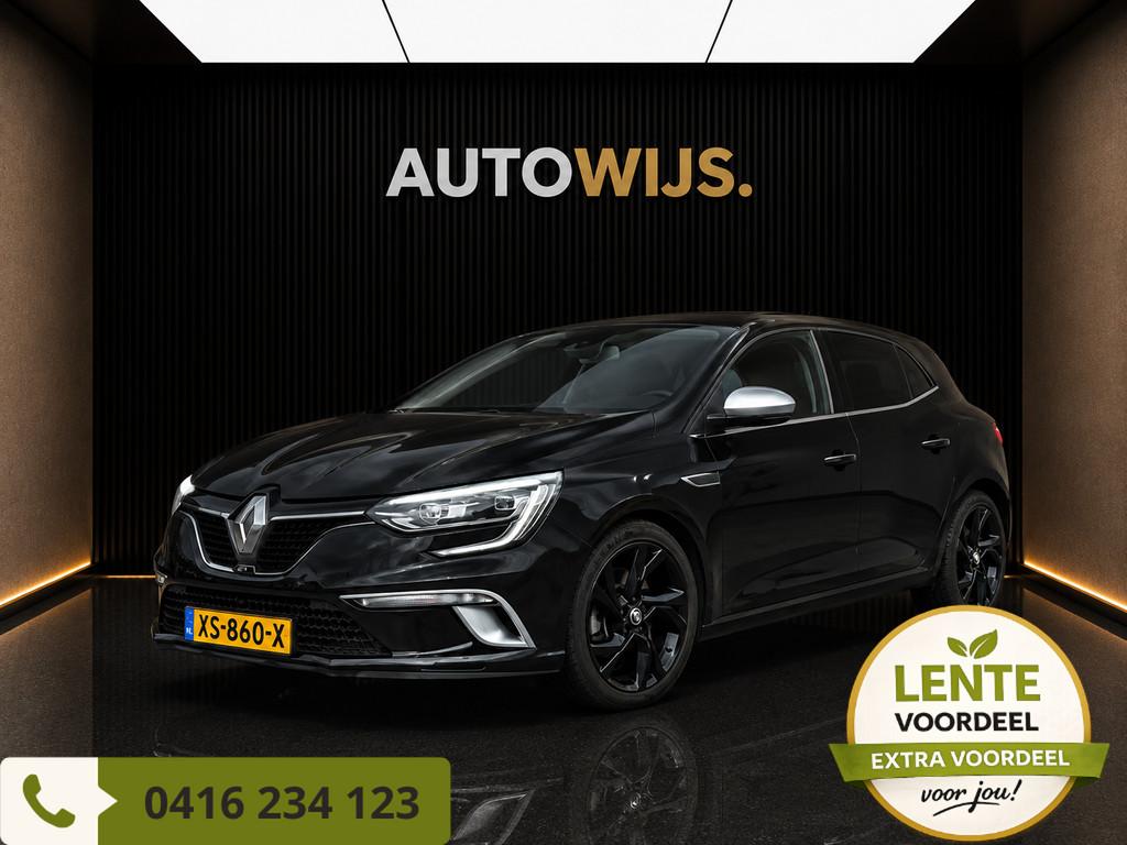 Renault Mégane 1.6 TCe GT|AUT|205PK|PDC|NAVI|LED|HUD|Stoelv, Auto's, Renault, Gebruikt, 4 cilinders, Zwart, Automatische klimaatregeling
